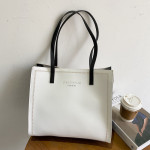 Large Capacity Shoulder Solid Color Tote Simple Tote Bag