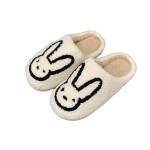 Winter Cute Plush New Three-color Rabbit Slippers