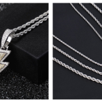 Hot Selling Lightning Hip Hop Pendant Micro-inlaid Zircon Hip Hop Fashion Trendy Hip Hop Jewelry