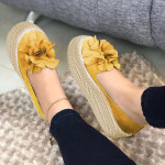 Women's breathable flat canvas slippers