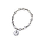 Metal Rose Bead Vatican Cross Bead Bead Bead Bracelet