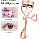 Black With Comb Eyelash Curler Peach Heart Fan Wide Angle