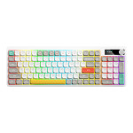 Mechanical Keyboard Black Iron Cow Full Key No Punching Three-mode RGB Backlight Five-side Sublimation