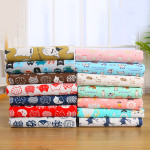 Cat Head Printing Handmade Linseed Cotton DIY Tablecloth Door Curtain Pillow Background Fabric