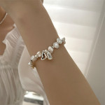 Crystal Clear Pearl Bracelet Cold Wind Niche Design