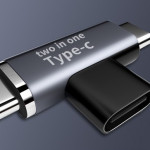 Type-c Female To Double-head Type-c Male T-type One-to-two Adapter