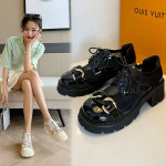 Mesh Hollow Round Toe Color Matching Platform Women's Shoes