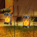 New Solar Garden Outdoor Garden Led Landscape Simulation Flame Lamp