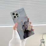 Square Gilt Marble Silicone Straight Edge Phone Case Protector