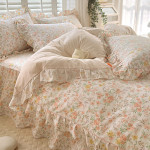 Bed Skirt Model Cotton Bedding Four-piece Set Sheet Quilt Cover