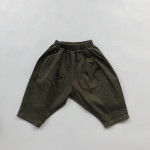 Children's Solid Color Casual Pants Casual Literary Style Elastic