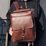 Korean Fashion Men's Retro Crazy Horse Leather Backpack