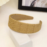 Fashion Headband Simple Solid Color Raffia