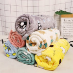 Cartoon Printed Thickening Pet Blanket Flannel Coral