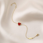 Women's Summer New Simple Little Red Heart Bracelet