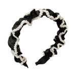 Pearl Headband Small Wide-brimmed Gauze