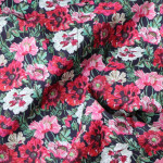 Romantic Saffron Plush Cotton Printed Fabric