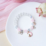 Women's Fashion Temperament Cute Cat Crystal Beads String