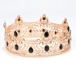 Retro European And American Men's Gold Crown Simple Black