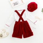 Boy's Suspender British Style Dress Two Piece Suit