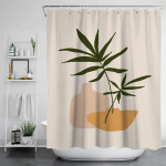 Waterproof And Mildew Proof Shower Digital Perforation-free Printed Bathroom Curtain