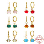 Summer Crystal Fresh Colorful Stone Earrings