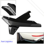 Pair Car Universal Black Rear Bumper Lip Diffuser Splitter Canard Protector US