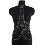 PU Material Chain Adjustable Leather Strap Binding Garment