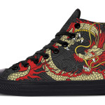 Printed Couple High-top Canvas Shoes