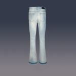 Retro Washed Distressed Trousers Same Style Whiskers