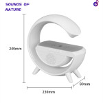 Wireless Charging Bedside Small Night Light Sunrise Wake Up Speaker