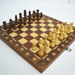 Wooden Magnetic 3 In 1 Chess Set Folding