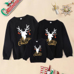 European And American Christmas Family Fashion Leisure Elk Letter Printing