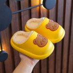 Child Girl Slippers Autumn And Winter Waterproof Non-slip Fluffy Cotton Shoes