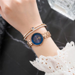 Quartz Steel Waterproof Band Watch Exquisite Zircon Diamond Bracelet