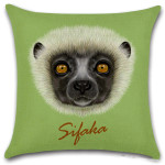 Animal Head Linen Car Pillow Sofa Float Window Cushion Cover