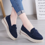 Women's Casual Thick Sole Rocking Shoes With Bow Tassel