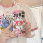 Retro Japanese Dog Cat Couple Film All-inclusive Phone Case