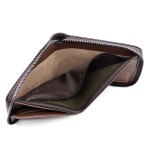 Men's Zipper Short Wallet Large Capacity Multiple Card Slots Tri-fold Chain Bag