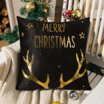 Christmas Pillow Cover Nordic Gilding Letters