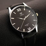 Waterproof business soft belt quartz watch