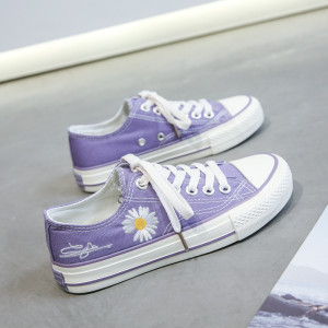 Low-cut Small Daisy All-match Canvas Shoes