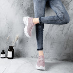 New Small White Shoes Girls Breathable Flying Knit Shoes