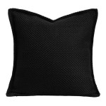 Black And White Pillow Sofa Cushion Cotton Hemp Woven Leather Simple Modern