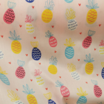 Fruit Loquat Strawberry Pineapple Banana Printing Cotton Fabric