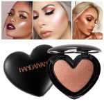 Gold Highlighter Palette Cosmetic Iluminador Face Contour Glow Makeup Bronze Powder Roze Shimmer High Lighter Heart