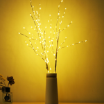 Lighted Brown Twig Branches Plug In With Dimmer And Timer 3pcs Fairy Lights, Lighted Willow Branches For Indoor Outdoor Christmas Room Wedding Decoration