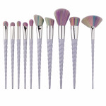 Makeup Brush Transparent Glitter Spiral Pattern