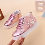 Fashion Casual Light-up Flower Rhinestone Cartoon LED Flashing Shoes