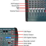 Channel High Power Sound Console Of Power Amplifier Bluetooth Equalizer Mixer With 16DSP